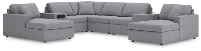 Modmax Granite Performance Fabric,Next-Gen Nuvella™ 8-Piece Sectional with Chaise from Decor Furniture
