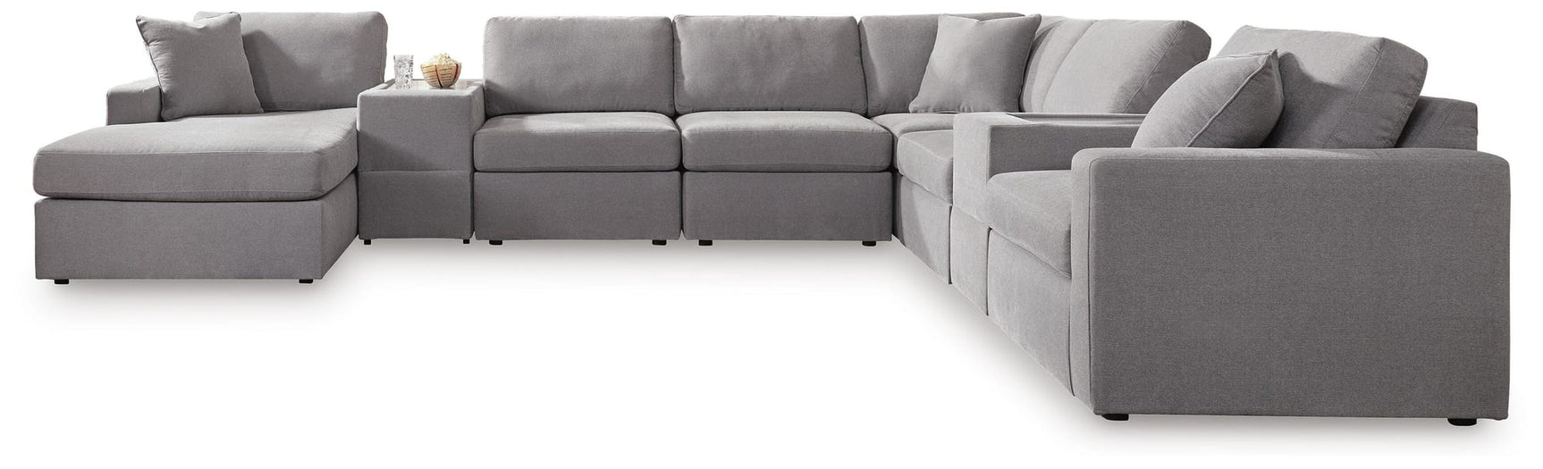 Modmax Granite Performance Fabric,Next-Gen Nuvella™ 8-Piece Sectional with Chaise view 3