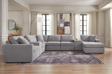 Modmax Granite Performance Fabric,Next-Gen Nuvella™ 8-Piece Sectional with Chaise - image 1