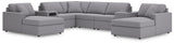 Modmax Granite Performance Fabric,Next-Gen Nuvella™ 8-Piece Sectional with Chaise - image 1