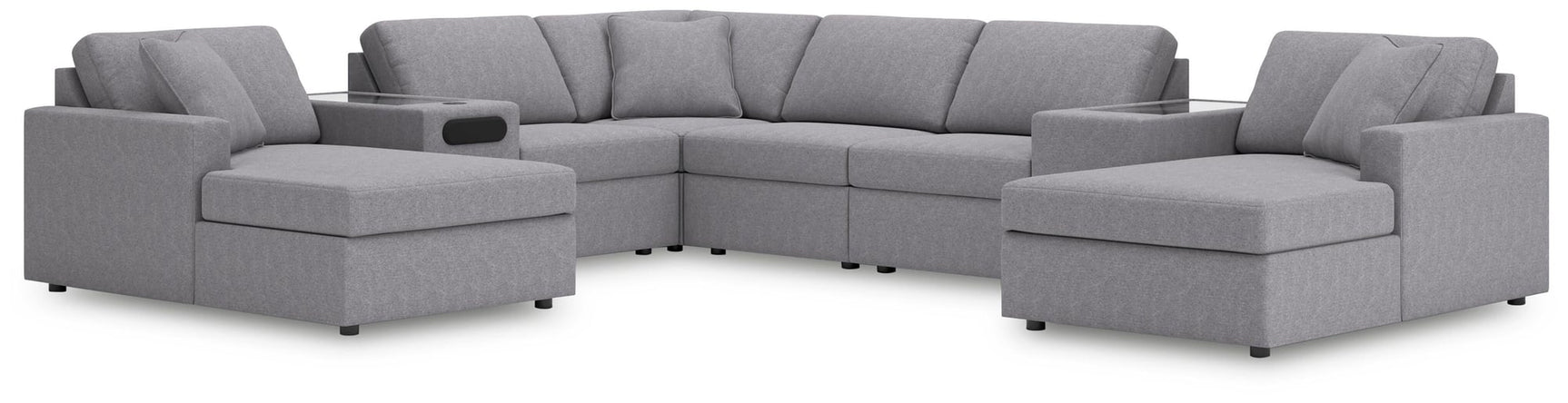 Modmax Granite Performance Fabric,Next-Gen Nuvella™ 8-Piece Sectional with Chaise - image 1