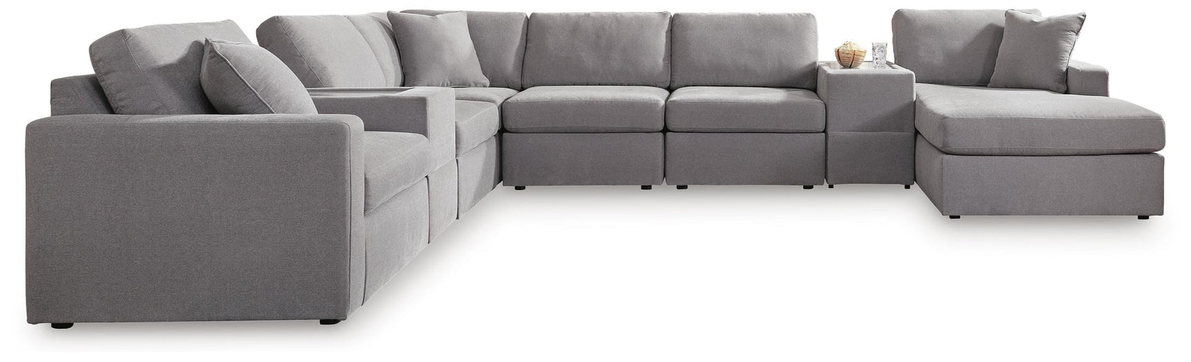 Modmax Granite Performance Fabric,Next-Gen Nuvella™ 8-Piece Sectional with Chaise - image 2