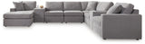 Modmax Granite Performance Fabric,Next-Gen Nuvella™ 8-Piece Sectional with Chaise - image 2