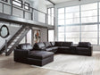 Modmax II Black Leather 8-Piece Sectional with Chaise and Storage Consoles - image 1