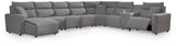 Modmax II Salt and Pepper 8-Piece Power Reclining Sectional with Console - image 1