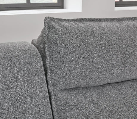 Modmax II Salt and Pepper Next-Gen Nuvella™ 3-Piece Power Reclining Sectional with Chaise and Audio Console detail view