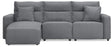 Modmax II Salt and Pepper Next-Gen Nuvella™ 3-Piece Reclining Sofa Chaise from Decor Furniture