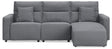 Modmax II Salt and Pepper Next-Gen Nuvella™ 3-Piece Reclining Sofa Chaise from Decor Furniture