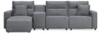 Modmax II Salt and Pepper Next-Gen Nuvella™ 4-Piece Reclining Sectional with Chaise and Console from Decor Furniture