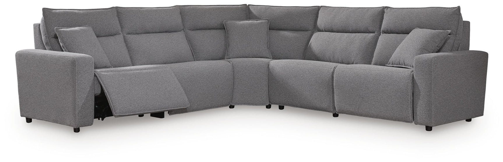 Modmax II Salt and Pepper Next-Gen Nuvella™ 5-Piece Power Reclining Sectional - image 2
