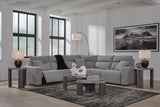 Modmax II Salt and Pepper Next-Gen Nuvella™ 5-Piece Power Reclining Sectional - image 3