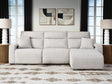 Modmax II Stone 3-Piece Reclining Sofa Chaise from Decor Furniture
