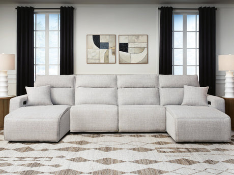 Modmax II Stone 4-Piece Power Reclining Sectional with Chaise - image 1