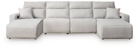 Modmax II Stone 4-Piece Power Reclining Sectional with Chaise - image 2