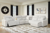 Modmax II Stone 6-Piece Power Reclining Sectional with Chaise and Console - image 1