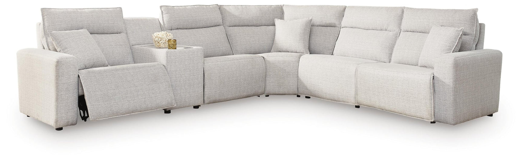 Modmax II Stone 6-Piece Power Reclining Sectional with Console - image 2