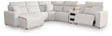 Modmax II Stone 6-Piece Reclining Sectional with Chaise and Audio Console - image 1