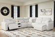 Modmax II Stone 6-Piece Reclining Sectional with Chaise and Audio Console from Decor Furniture