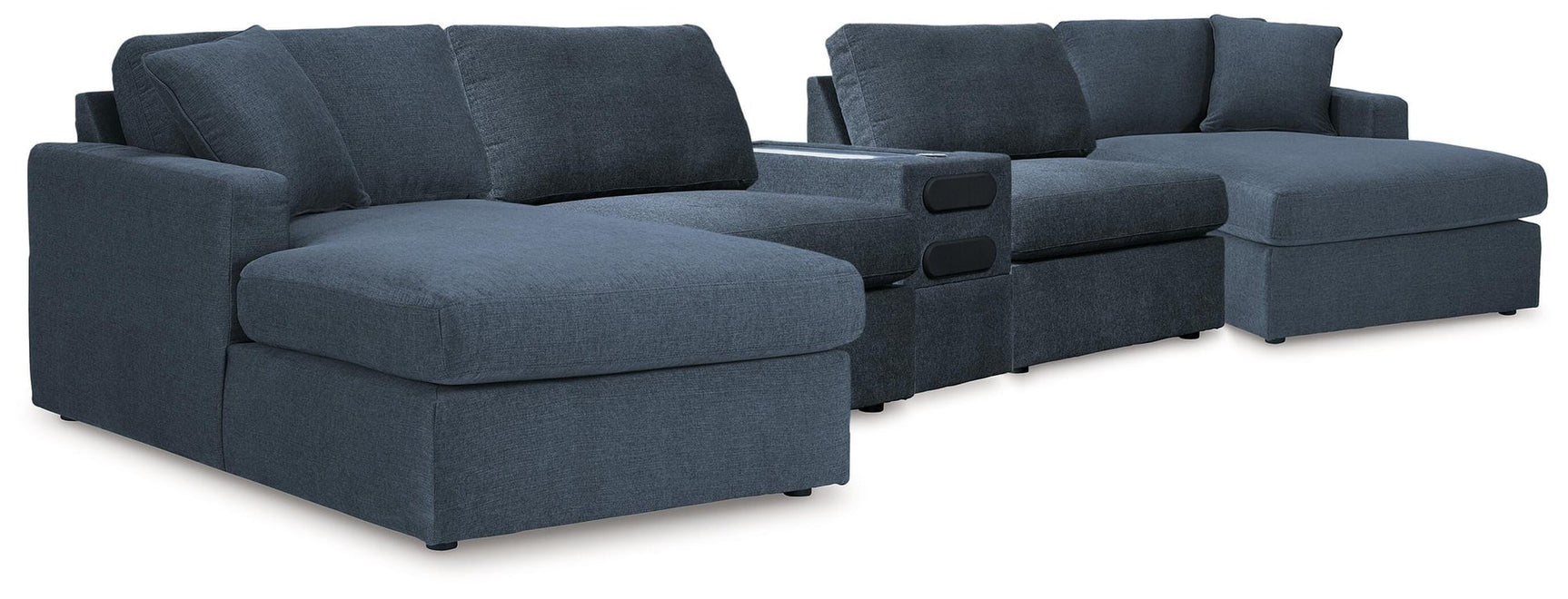 Modmax Ink Performance Fabric,Next-Gen Nuvella™ 5 Piece Sectional with Audio Console - image 1