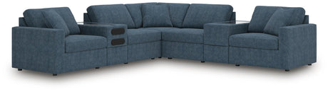 Modmax Ink Performance Fabric,Next-Gen Nuvella™ 7-Piece Balanced Sectional with Audio and Storage Consoles - image 1