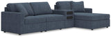 Modmax Ink Performance Fabric,Next-Gen Nuvella™ 4-Piece Sectional with Chaise from Decor Furniture