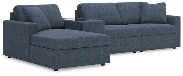 Modmax Ink Performance Fabric,Next-Gen Nuvella™ 4-Piece Sectional with Chaise from Decor Furniture