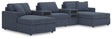 Modmax Ink Performance Fabric,Next-Gen Nuvella™ 5-Piece Double Chaise with Audio Consoles - image 1