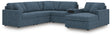 Modmax Ink Performance Fabric,Next-Gen Nuvella™ 6-Piece Sectional with Audio System and Chaise - image 1