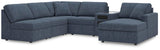 Modmax Ink Performance Fabric,Next-Gen Nuvella™ 6-Piece Sectional with Chaise from Decor Furniture