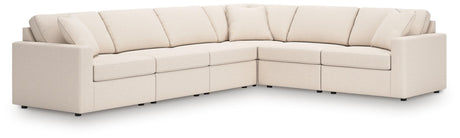 Modmax Oyster Performance Fabric,Next-Gen Nuvella™ 6-Piece Sectional - image 1