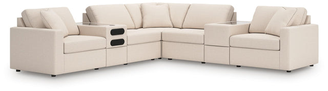 Modmax Oyster Performance Fabric,Next-Gen Nuvella™ 7-Piece Balanced Sectional with Audio and Storage Consoles - image 1