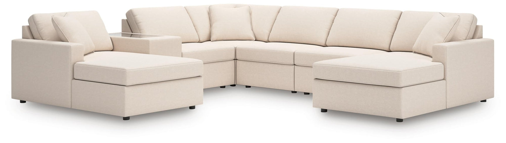 Modmax Oyster Performance Fabric,Next-Gen Nuvella™ 7-Piece Sectional - image 1