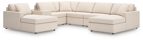 Modmax Oyster Performance Fabric,Next-Gen Nuvella™ 7-Piece Sectional - image 1