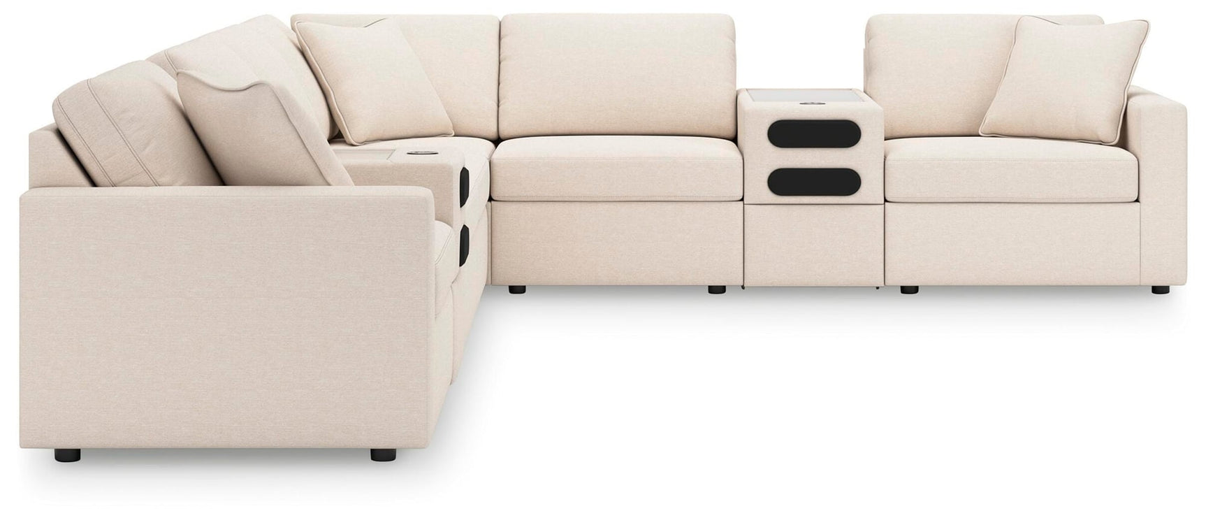 Modmax Oyster Performance Fabric,Next-Gen Nuvella™ 8-Piece Sectional - image 3