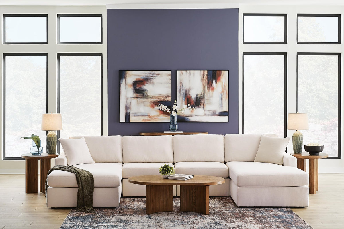 Modmax Oyster Performance Fabric,Next-Gen Nuvella™ 4-Piece Sectional with Chaise - image 1