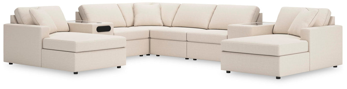 Modmax Oyster Performance Fabric,Next-Gen Nuvella™ 8-Piece Sectional with Chaise - image 1