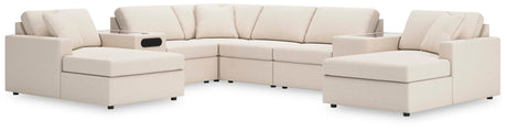 Modmax Oyster Performance Fabric,Next-Gen Nuvella™ 8-Piece Sectional with Chaise - image 1