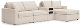 Modmax Oyster Performance Fabric,Next-Gen Nuvella™ 4-Piece Sectional with Chaise from Decor Furniture