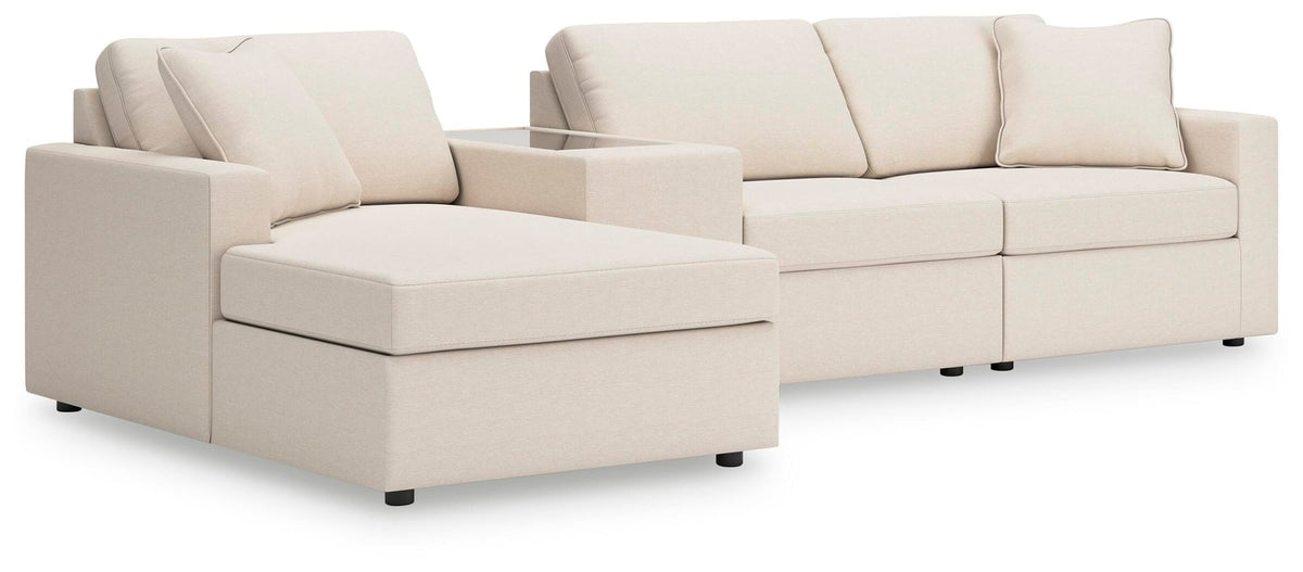 Modmax Oyster Performance Fabric,Next-Gen Nuvella™ 4-Piece Sectional with Chaise - image 1
