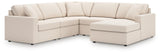 Modmax Oyster Performance Fabric,Next-Gen Nuvella™ 5-Piece Sectional with Chaise - image 1
