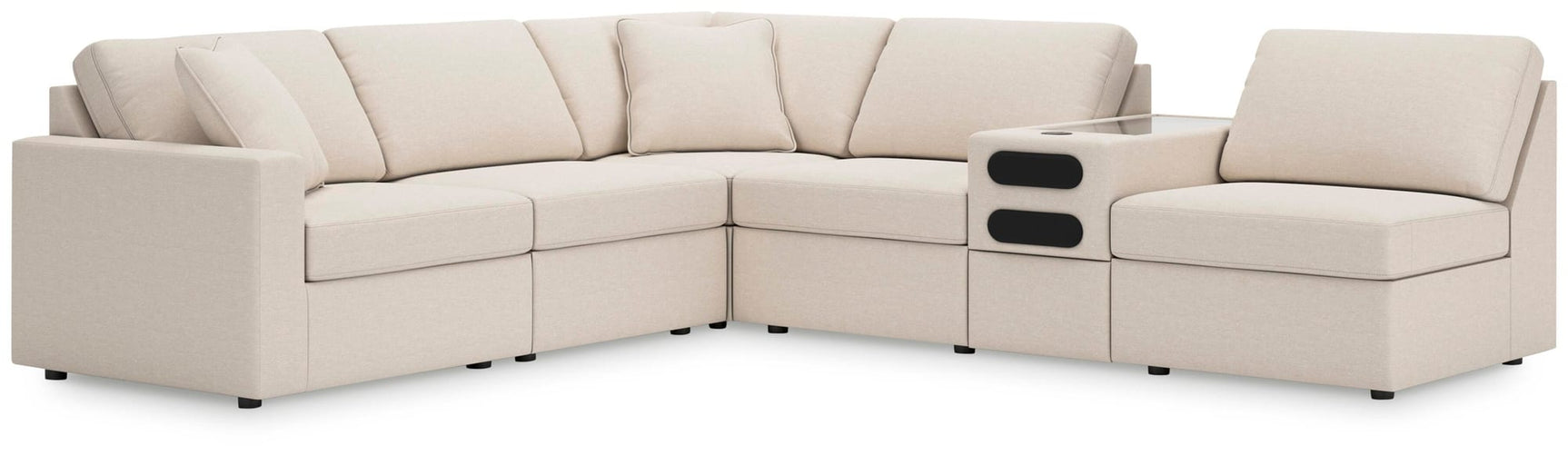 Modmax Oyster Performance Fabric,Next-Gen Nuvella™ 6-Piece Sectional from Decor Furniture
