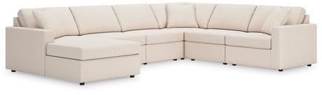 Modmax Oyster Performance Fabric,Next-Gen Nuvella™ 6-Piece Sectional from Decor Furniture