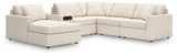 Modmax Oyster Performance Fabric,Next-Gen Nuvella™ 6-Piece Sectional with Audio System and Chaise - image 1