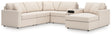 Modmax Oyster Performance Fabric,Next-Gen Nuvella™ 6-Piece Sectional with Audio System and Chaise - image 1