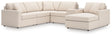 Modmax Oyster Performance Fabric,Next-Gen Nuvella™ 6-Piece Sectional with Chaise from Decor Furniture
