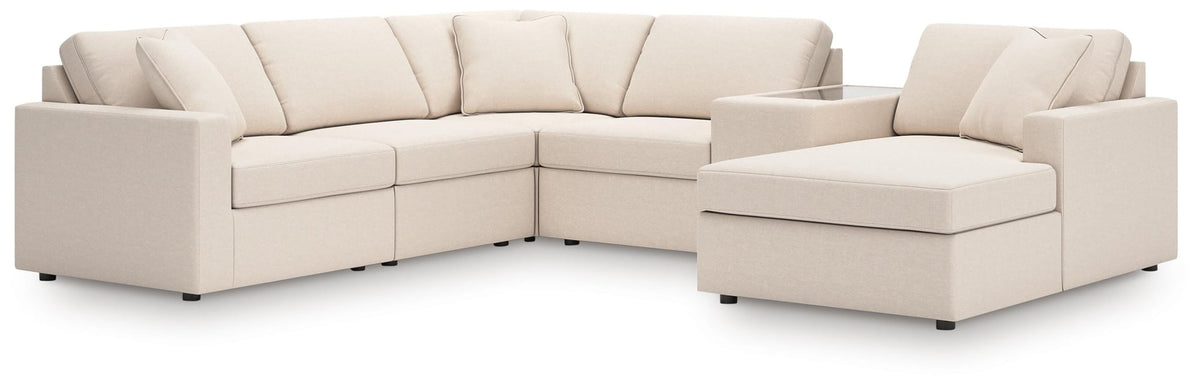 Modmax Oyster Performance Fabric,Next-Gen Nuvella™ 6-Piece Sectional with Chaise - image 1