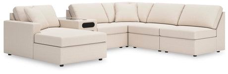 Modmax Oyster Performance Fabric,Next-Gen Nuvella™ 6-Piece Sectional with Chaise - image 1