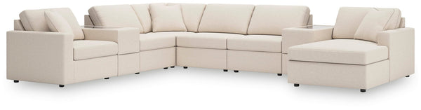 Modmax Oyster Performance Fabric,Next-Gen Nuvella™ 8-Piece Sectional with Chaise - image 1