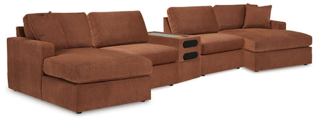 Modmax Spice Performance Fabric,Next-Gen Nuvella™ 5 Piece Sectional with Audio Console - image 1