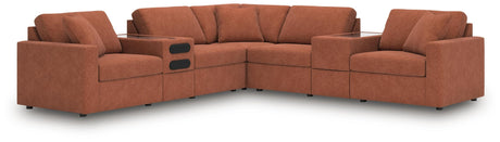 Modmax Spice Performance Fabric,Next-Gen Nuvella™ 7-Piece Balanced Sectional with Audio and Storage Consoles - image 1
